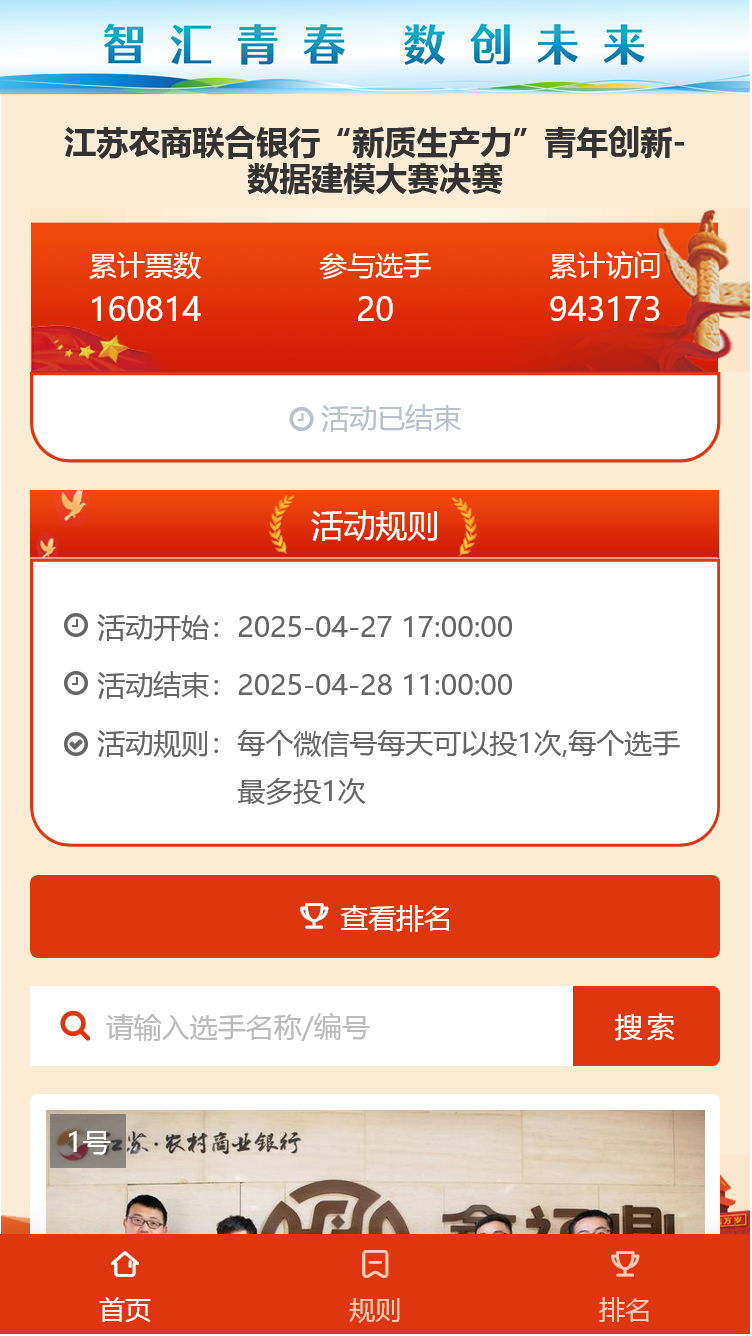 江苏农商联合银行“新质生产力”青年创新-数据建模大赛决赛